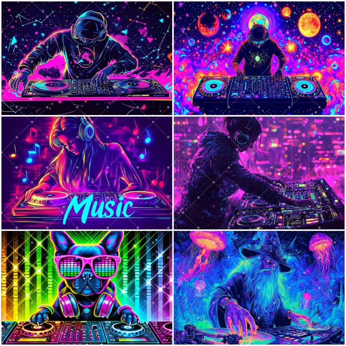 Photography Lighting Background - Hip Hop Music DJ Party Decoration