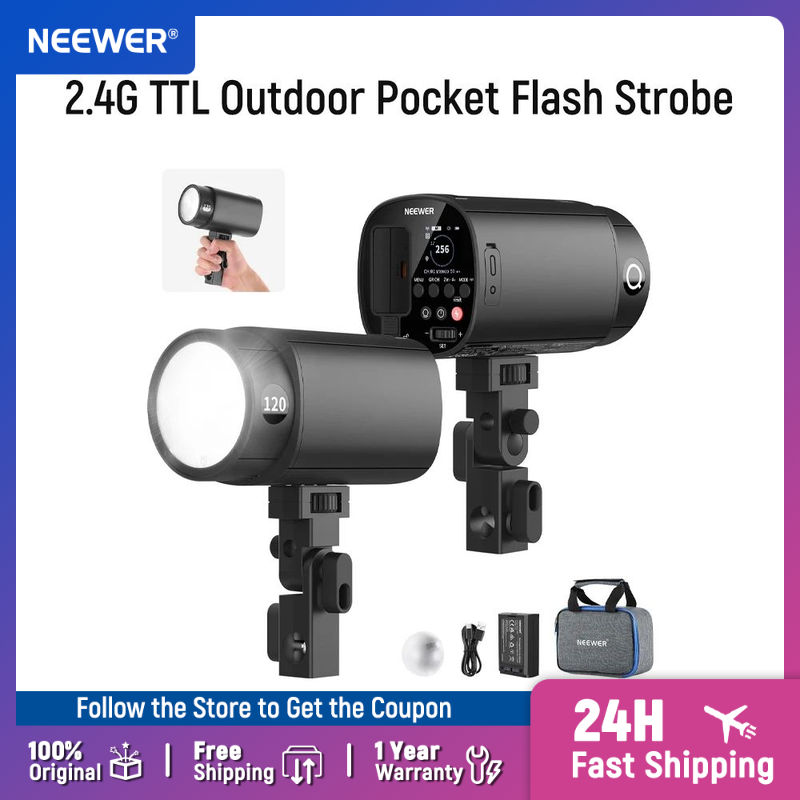 Photography Lighting Godox - NEEWER 120Ws 2.4G TTL Outdoor Strobe