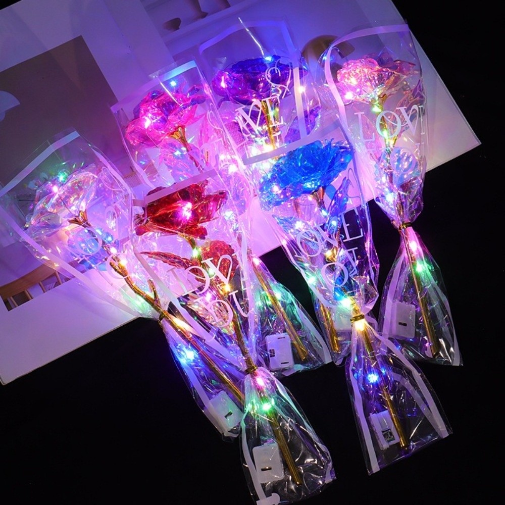 Glowing Gold Foil Rose Flower  - Photography Lighting Simulation 리뷰 및 가격
