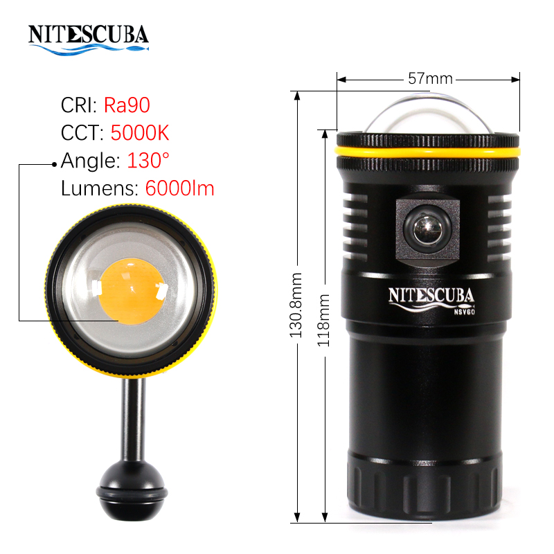 Nitescuba NSV60 LED Diving Vid - Photography Lighting Wireless 리뷰 및 가격
