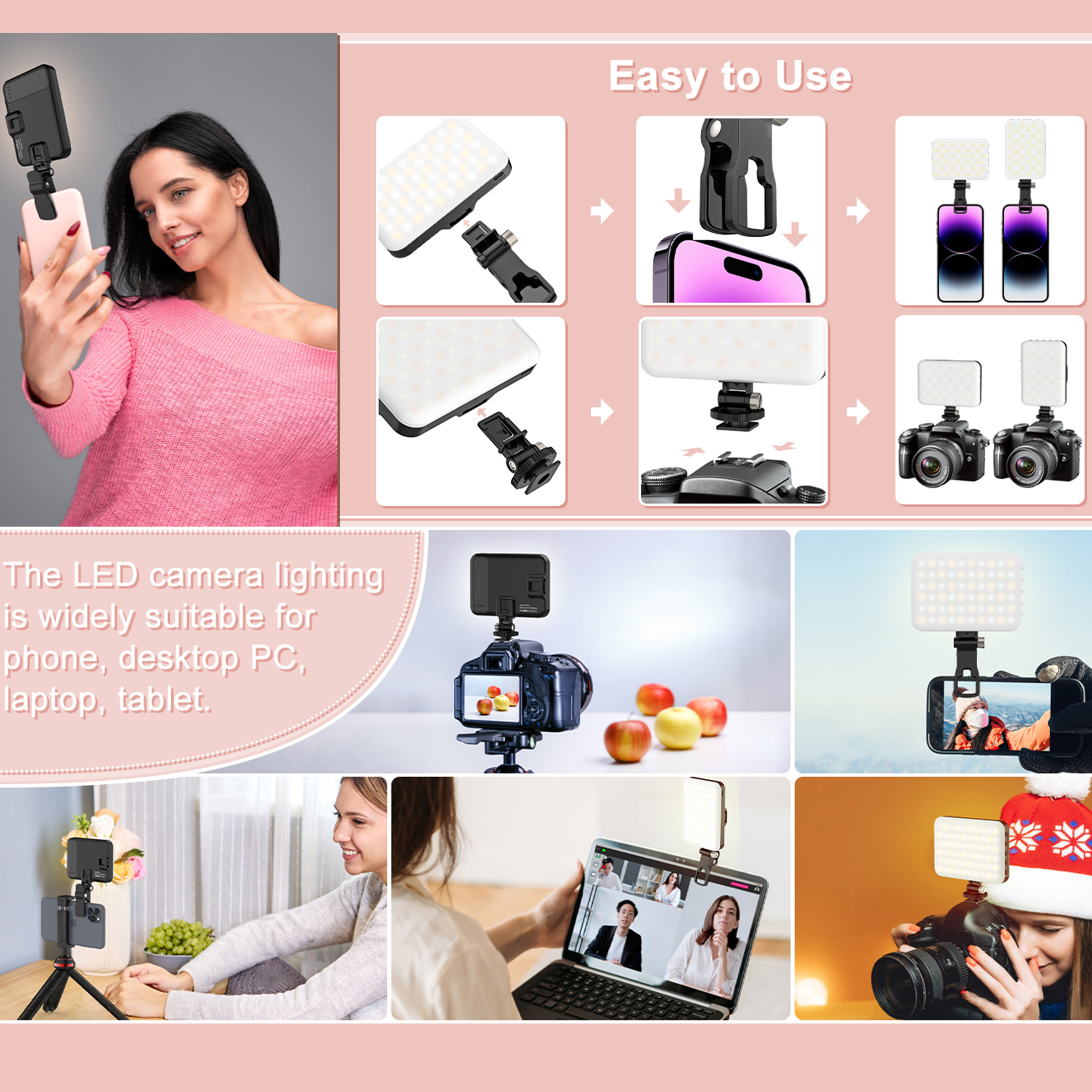 LED Selfie Light 60 High Power - Photography Lighting Professional 리뷰 및 가격