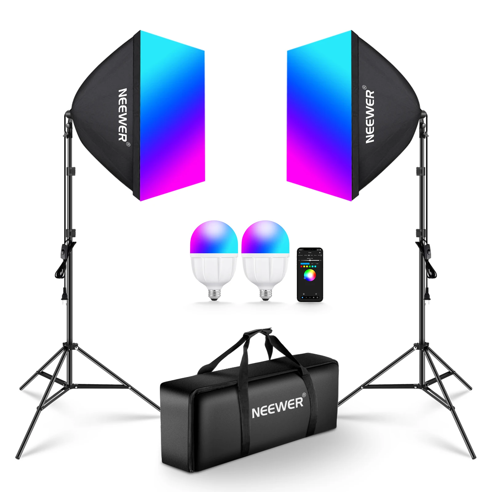 NEEWER RGB Softbox Lighting Ki - Photography Lighting App 리뷰 및 가격