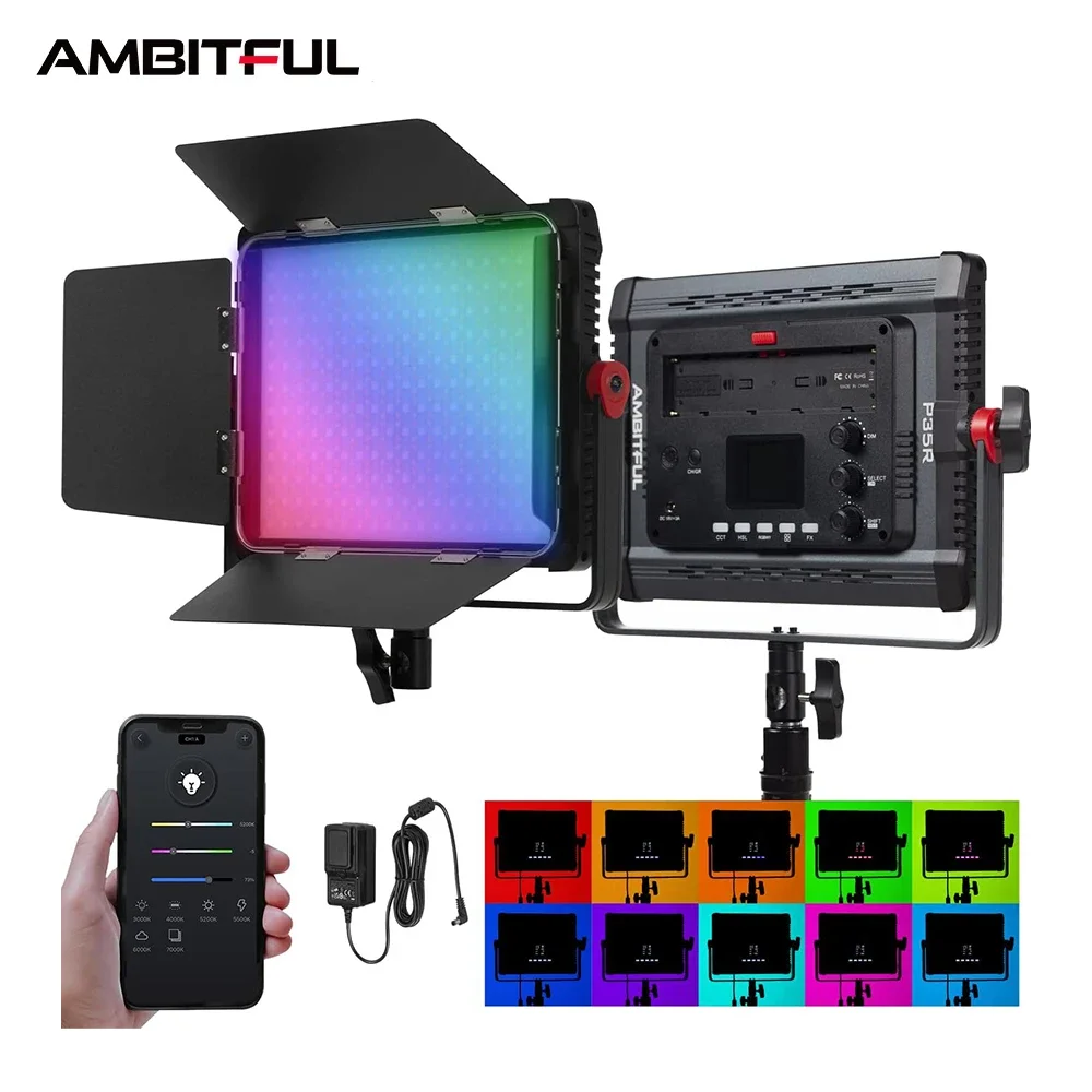 AMBITUFL P35R 30W RGB LED Vide - Photography Lighting Bag 리뷰 및 가격
