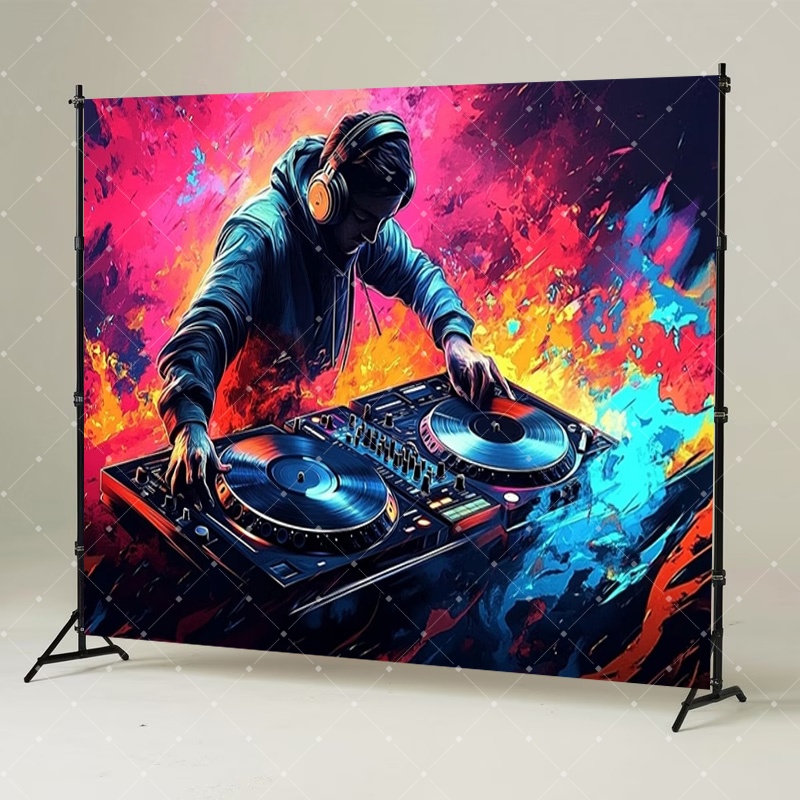 Hip Hop Music DJ Party Decorat - Photography Lighting Background 리뷰 및 가격