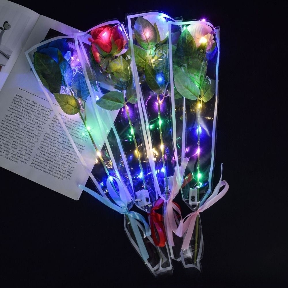 Glowing Artificial Rose Flower - Photography Lighting Simulation 리뷰 및 가격