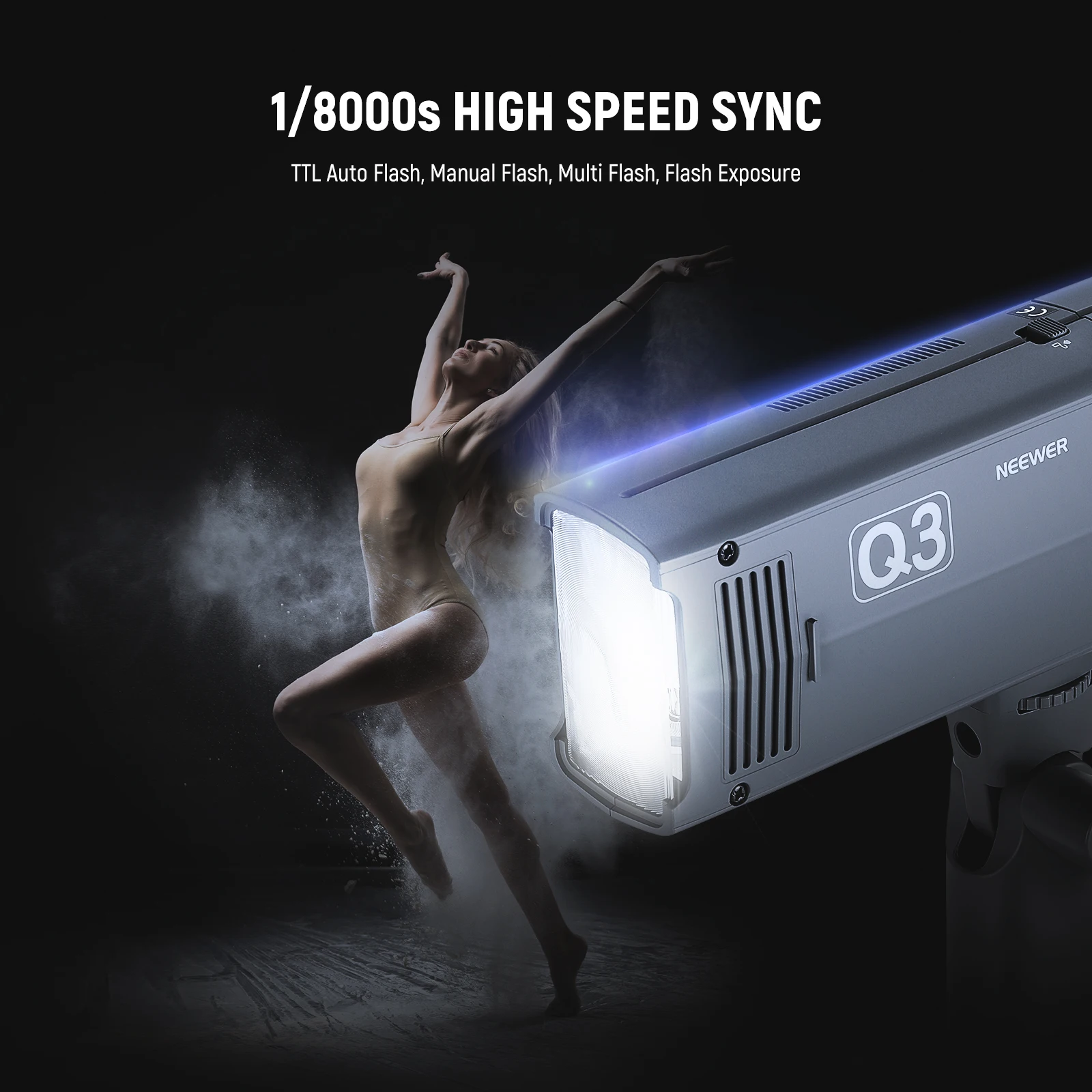NEEWER Q3 200Ws 2.4G TTL Flash - Portable Strobe Monolight 리뷰 및 가격