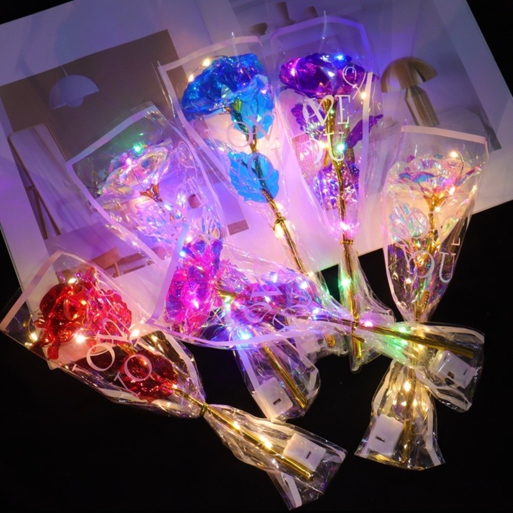 Glowing Gold Foil Rose Flower  - Photography Lighting Simulation 리뷰 및 가격