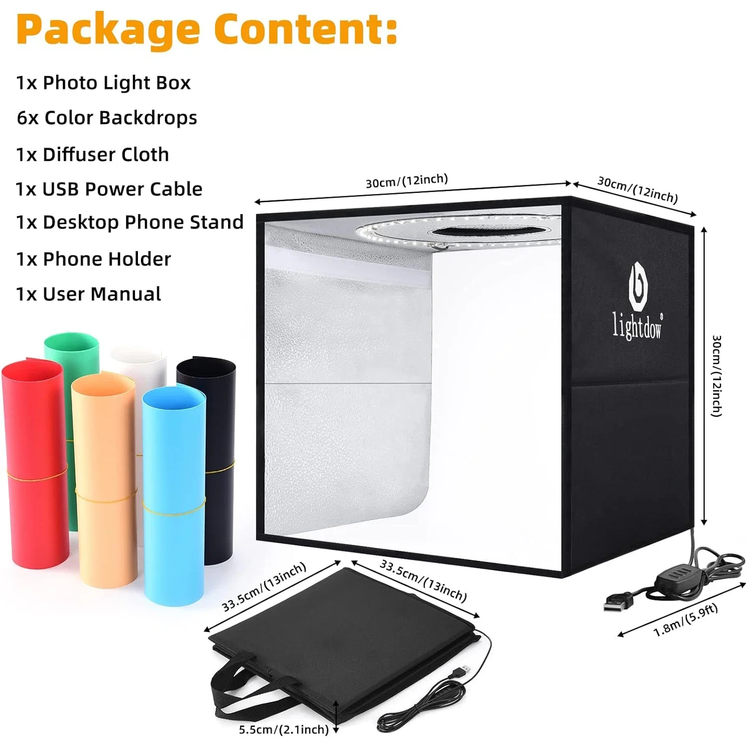 Lightdow Dimmable Photo Box LE - Photography Lighting Background 리뷰 및 가격