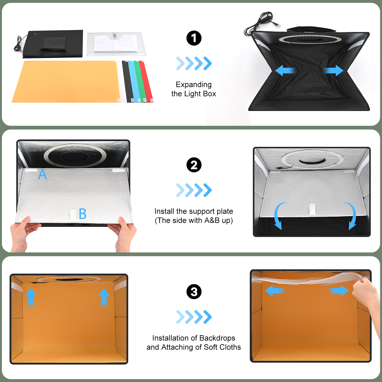 Lightdow Dimmable Photo Box LE - Photography Lighting Background 리뷰 및 가격