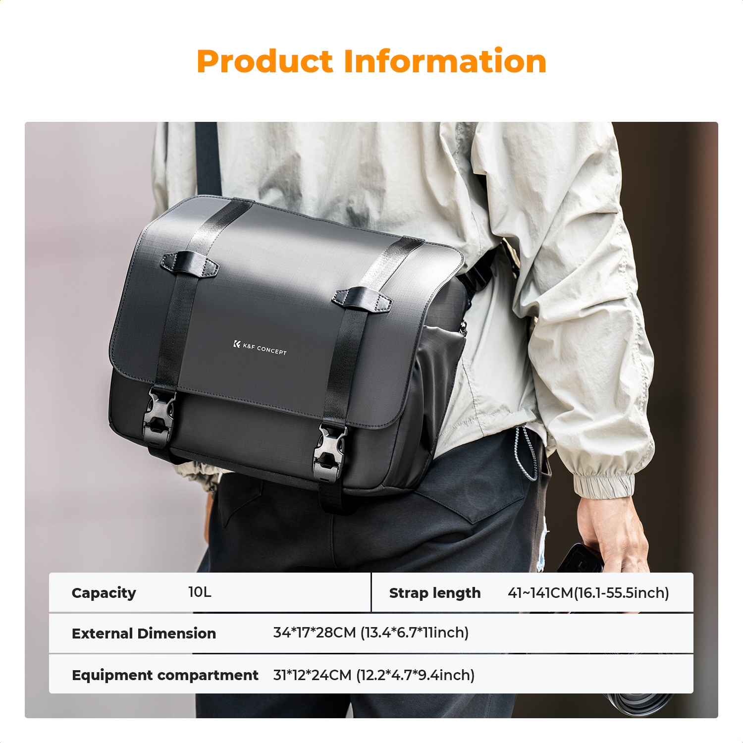 K&F CONCEPT 10L Camera Sling B - Photography Lighting Bag 리뷰 및 가격