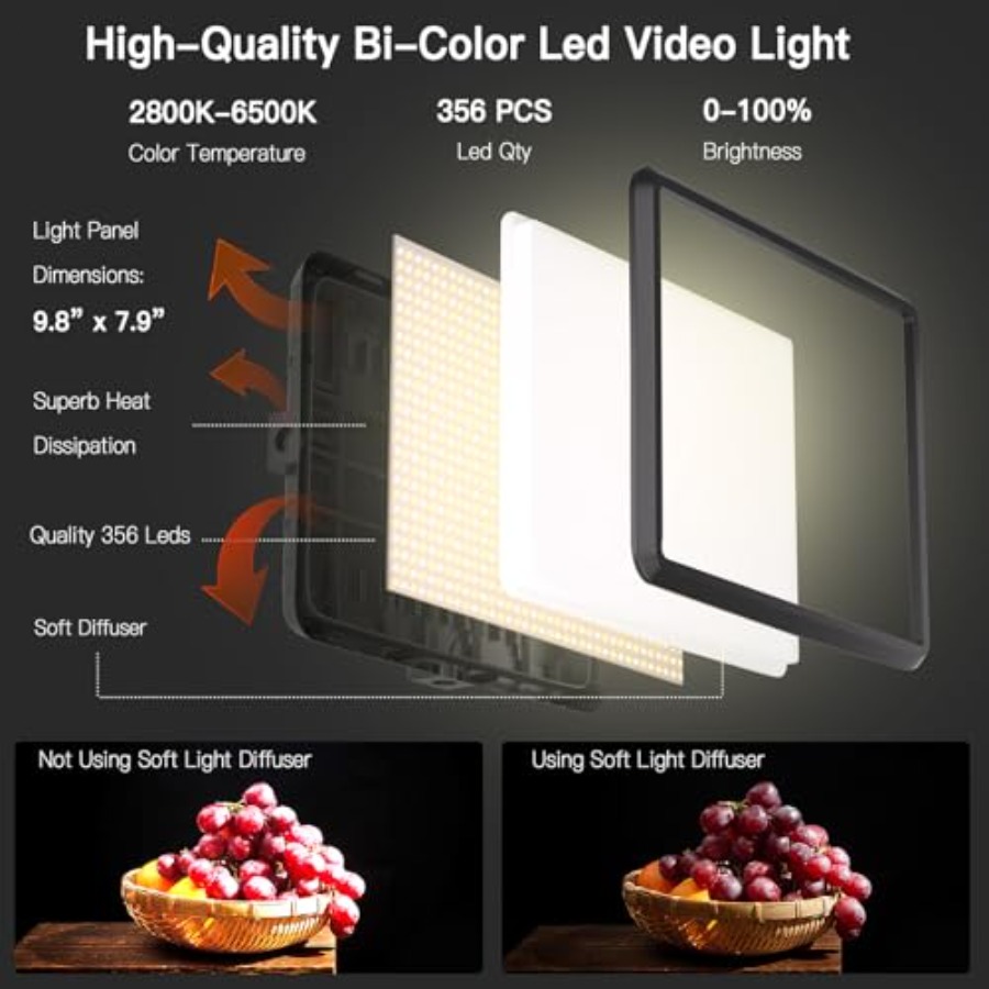 2-Pack LED Video Light Kit, St - Photography Lighting Wireless 리뷰 및 가격
