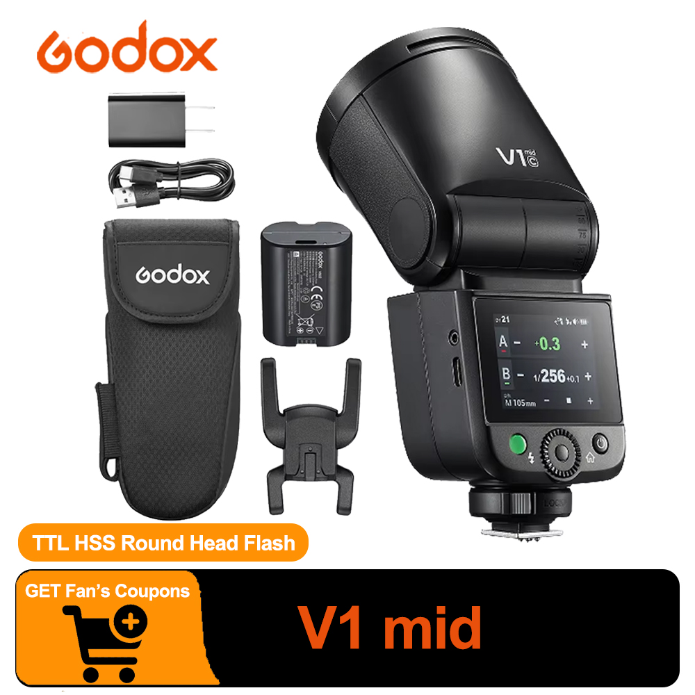 Godox V1 mid C/S/N/F/O TTL HSS - Photography Lighting Godox 리뷰 및 가격
