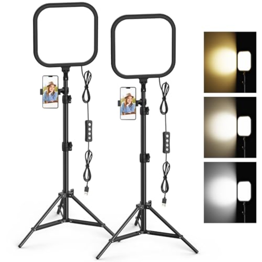 2Pack LED Video Light Kit, 15W - Lighting In Photography Studio 리뷰 및 가격