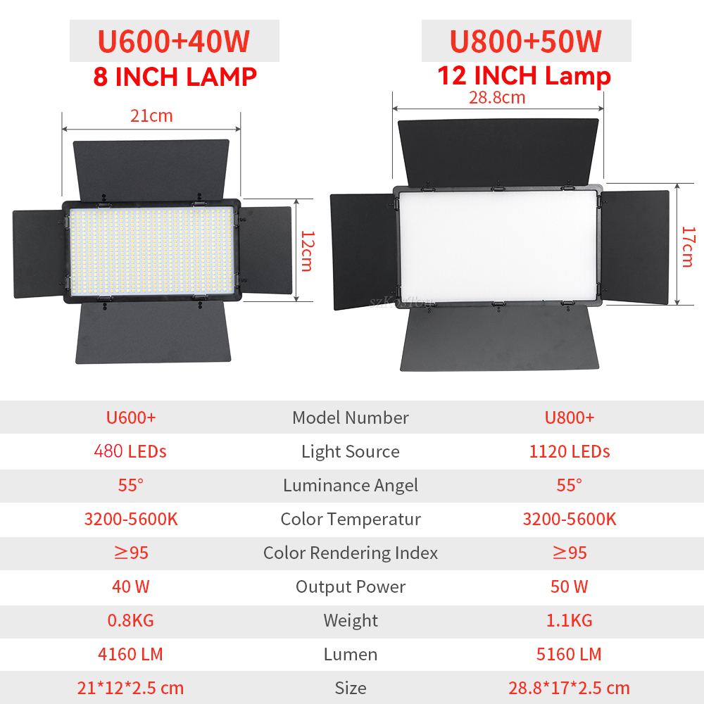 U800 U600 LED Photo Studio Vid - Photography Lighting Wireless 리뷰 및 가격